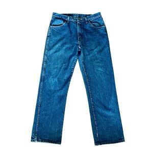 Rustler Jeans Size 34 x 30 Straight Leg Retro Denim Classic Blue Western